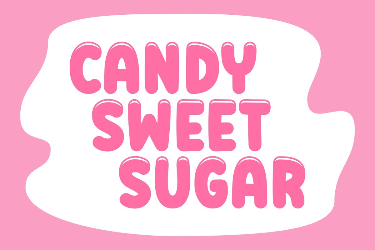 Beispiel einer Candy Sweet Sugar-Schriftart