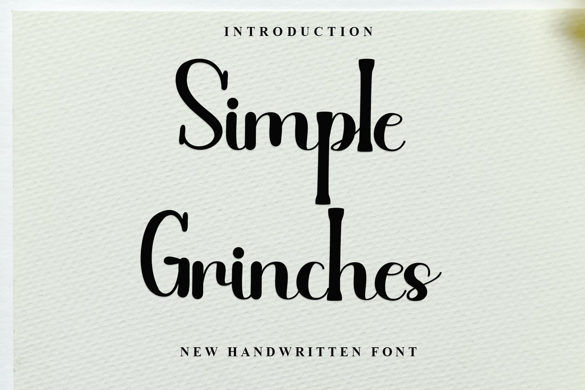 Beispiel einer Simple Grinches-Schriftart