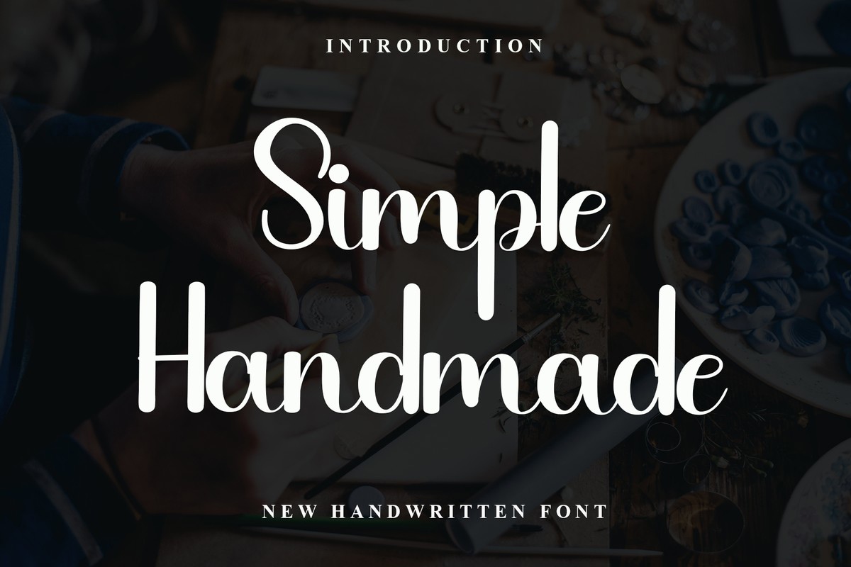 Beispiel einer Simple Handmade Regular-Schriftart