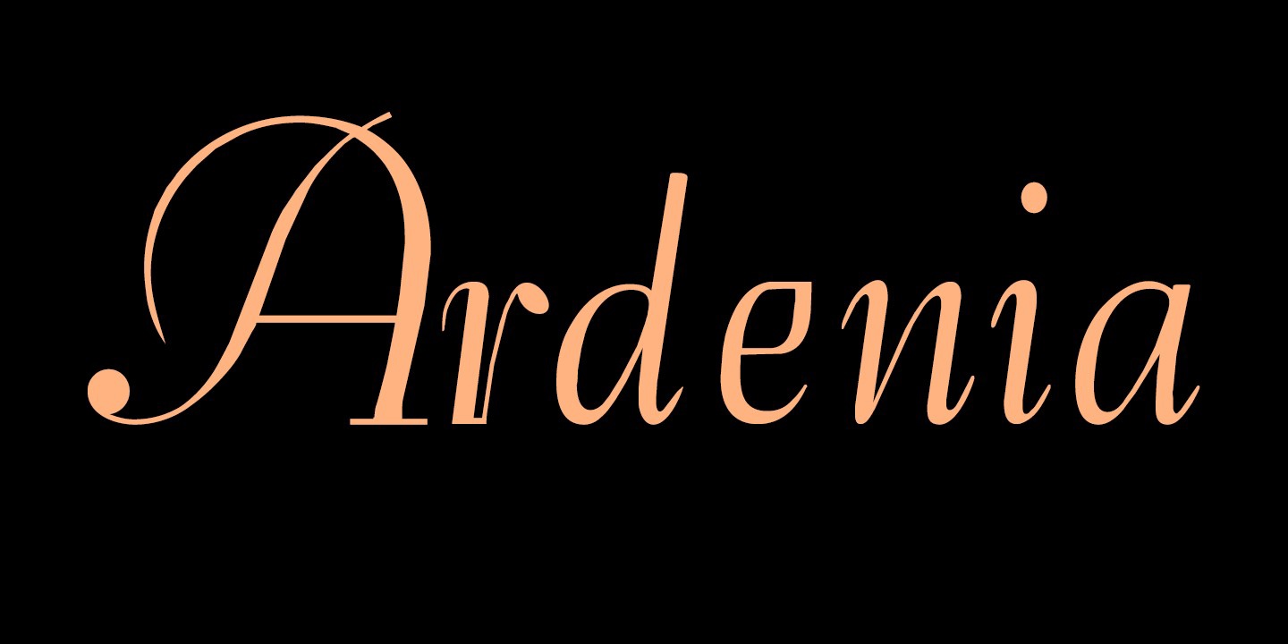 Beispiel einer Ardenia-Schriftart