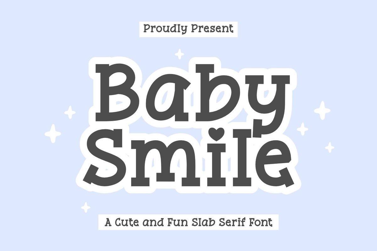 Beispiel einer Baby Smile-Schriftart