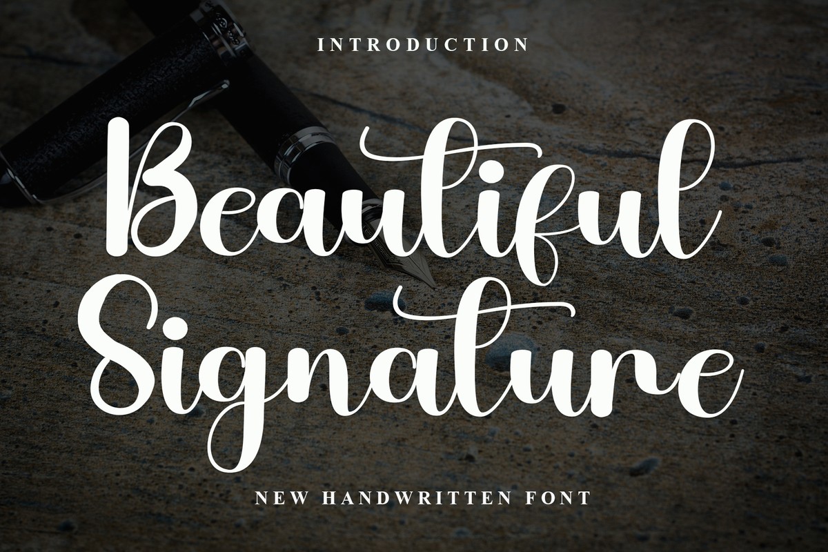 Beispiel einer Beautiful Signature Regular-Schriftart