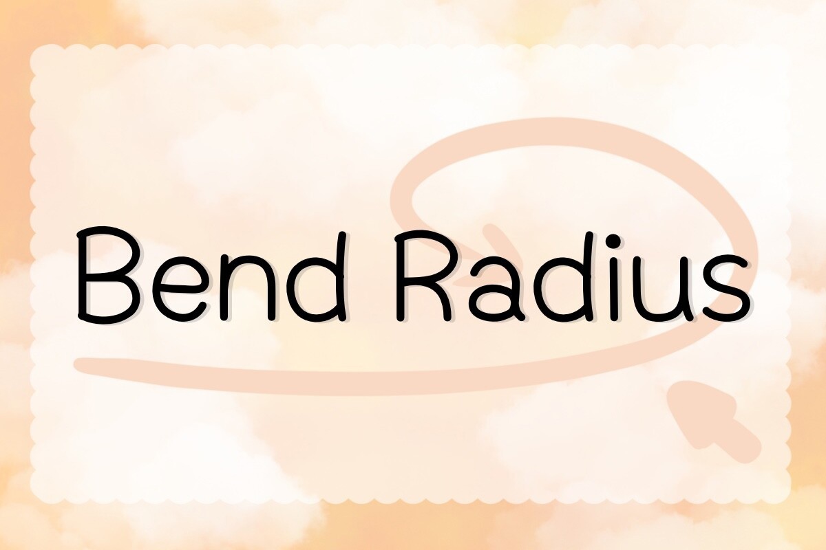 Beispiel einer Bend Radius-Schriftart