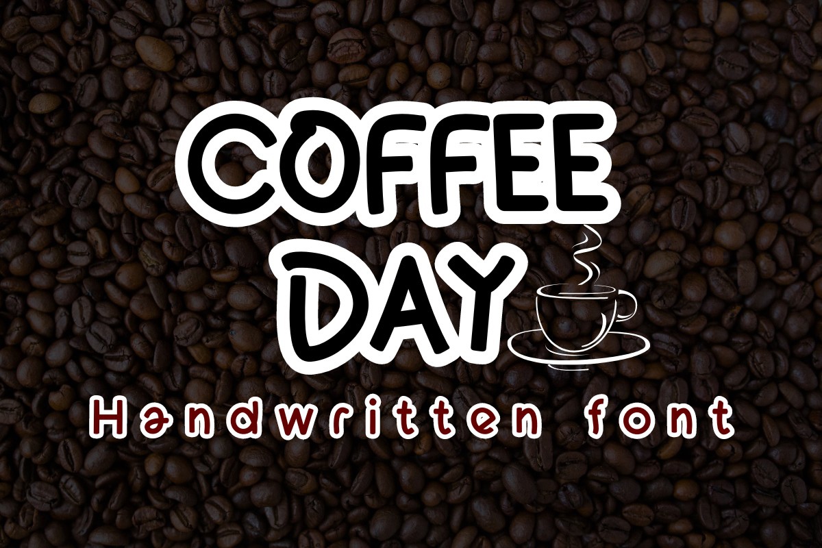 Beispiel einer Coffee Day Regular-Schriftart