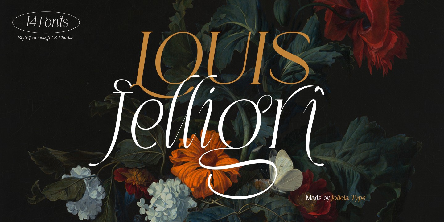 Beispiel einer LOUIS felligri Bold-Schriftart