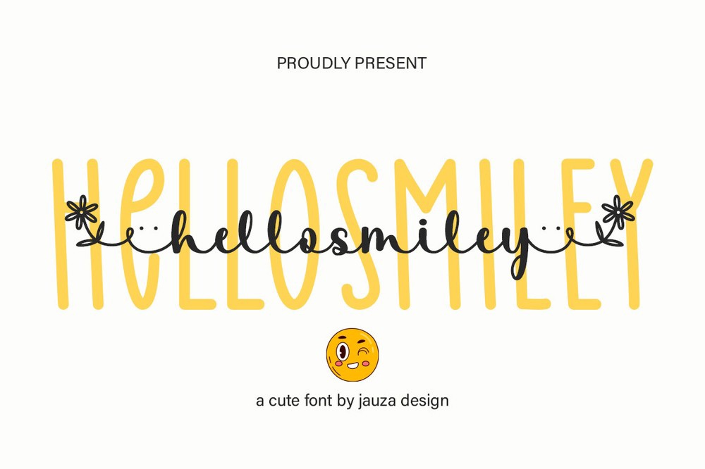 Beispiel einer Hello Smiley-Schriftart