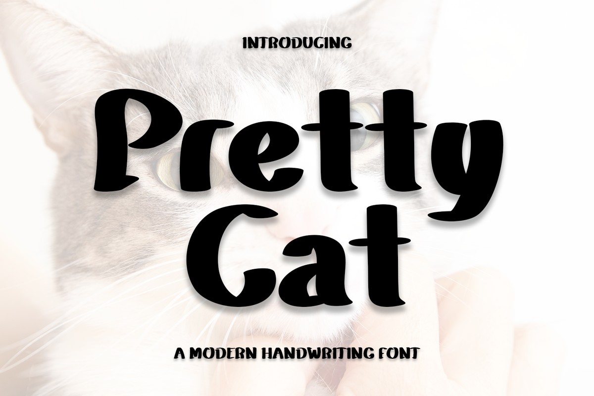 Beispiel einer Pretty Cat-Schriftart