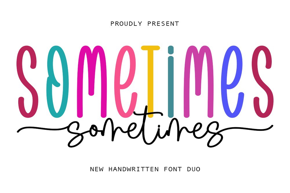 Beispiel einer Sometimes Duo Duo-Schriftart