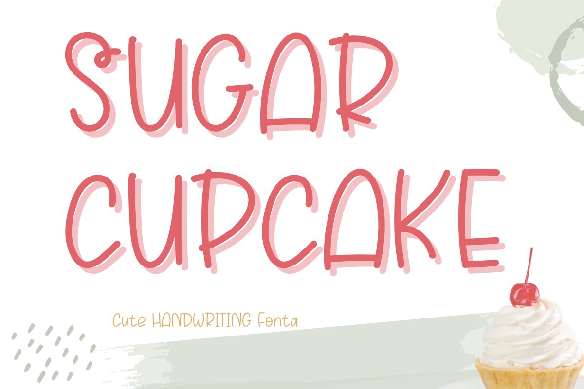 Beispiel einer Sugar Cupcake-Schriftart