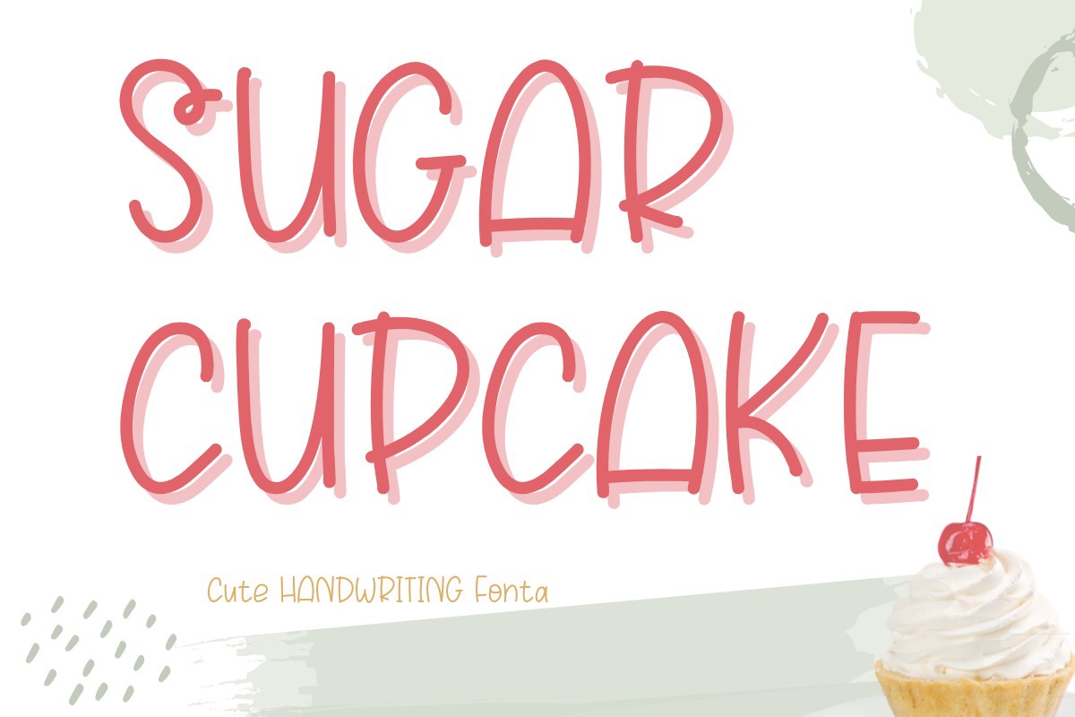 Beispiel einer Sugar Cupcake Regular-Schriftart