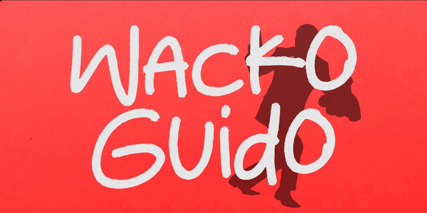Beispiel einer Wacko Guido-Schriftart