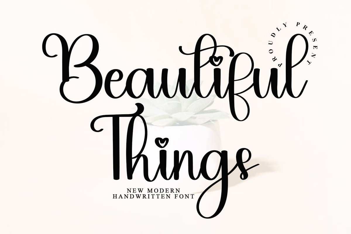 Beispiel einer Beautiful Things Regular-Schriftart