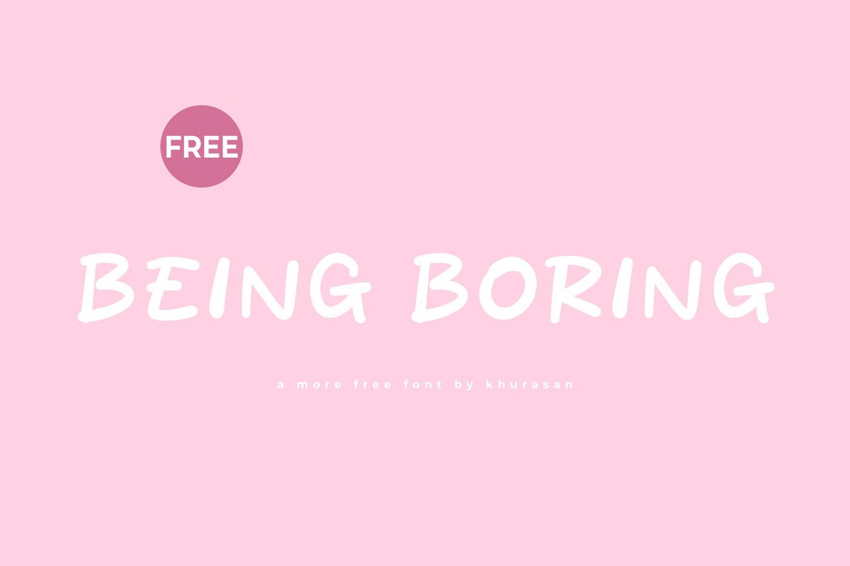 Beispiel einer Being Boring-Schriftart