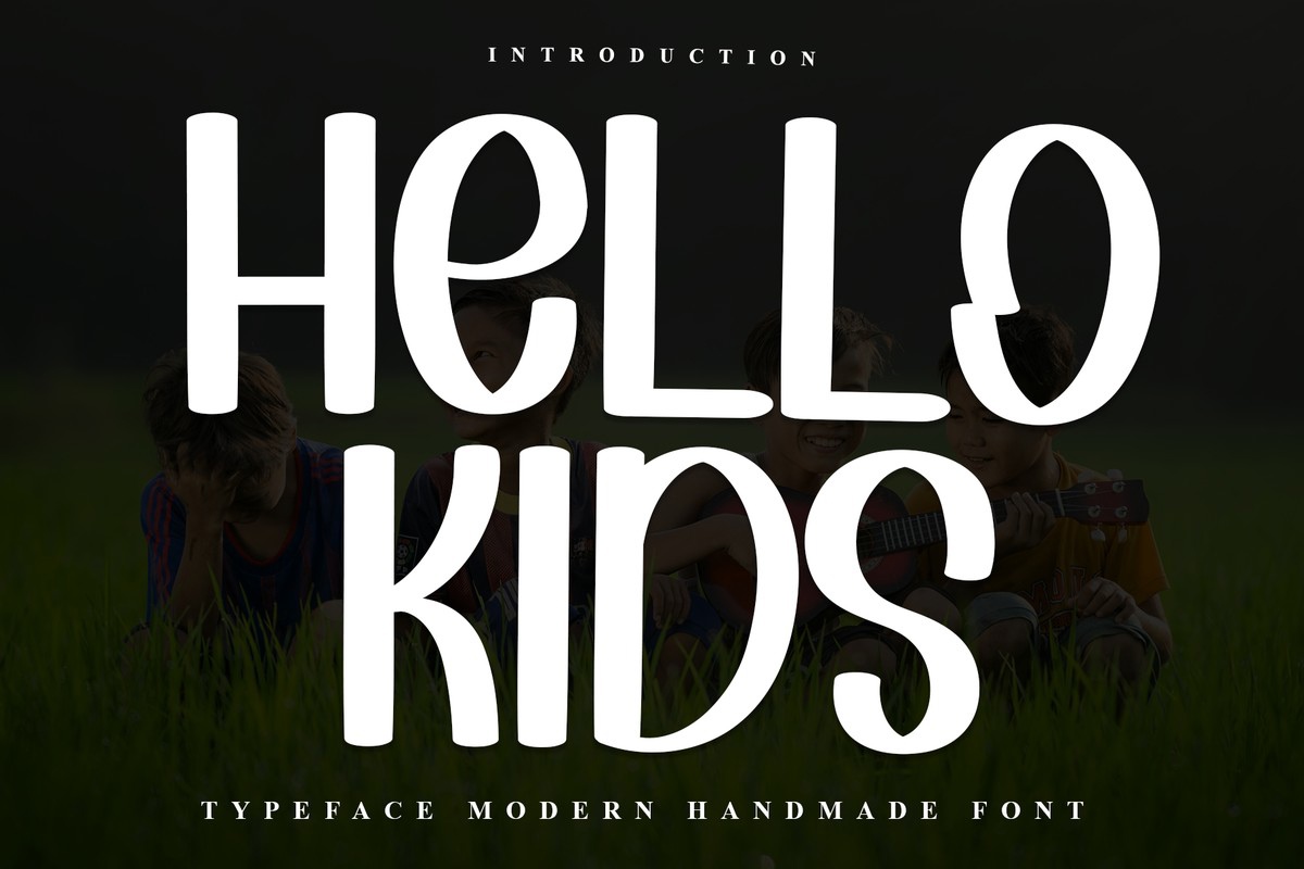 Beispiel einer Hello Kids-Schriftart