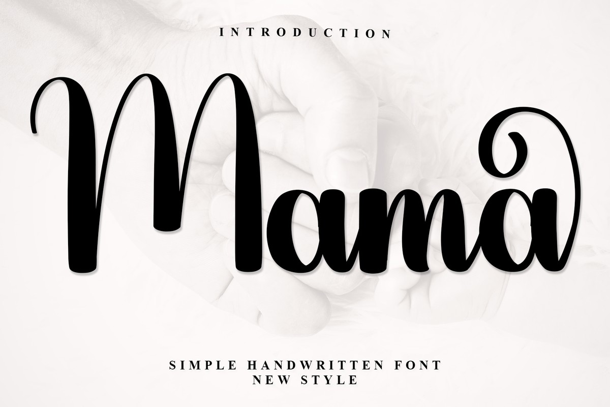 Beispiel einer Mama Regular-Schriftart