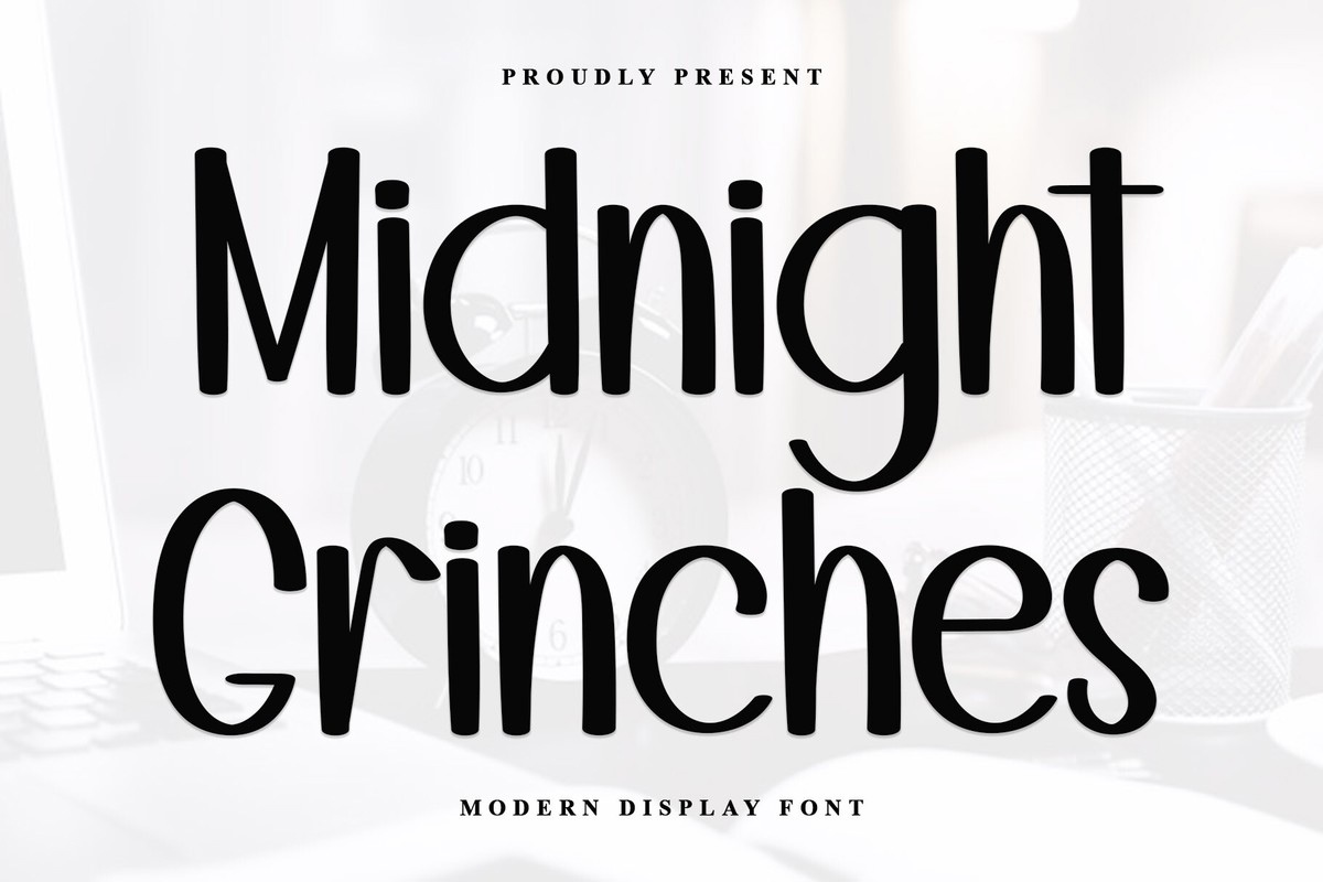 Beispiel einer Midnight Grinches-Schriftart