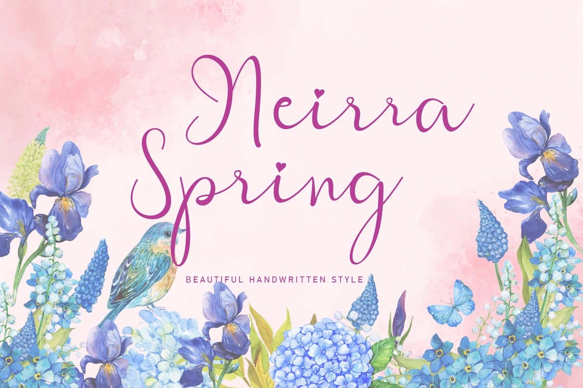 Beispiel einer Neirra Spring Regular-Schriftart