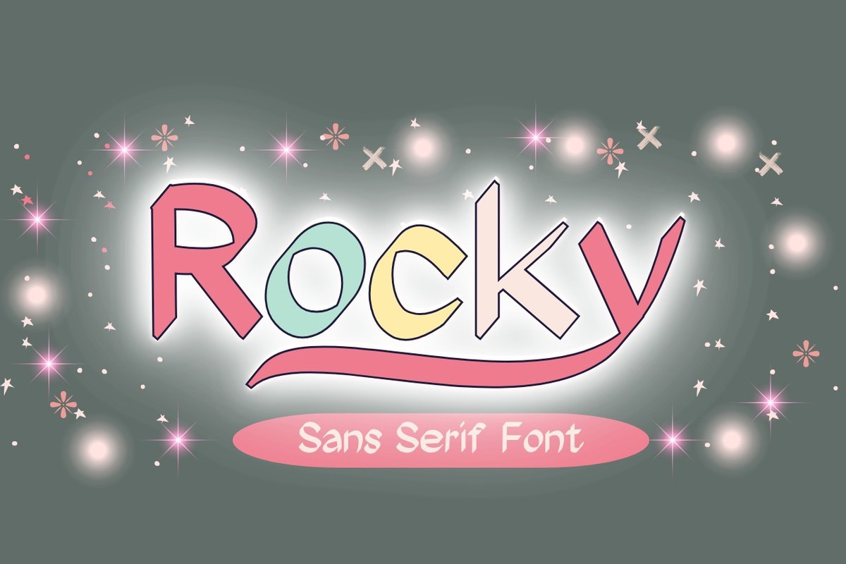 Beispiel einer Rocky-Schriftart