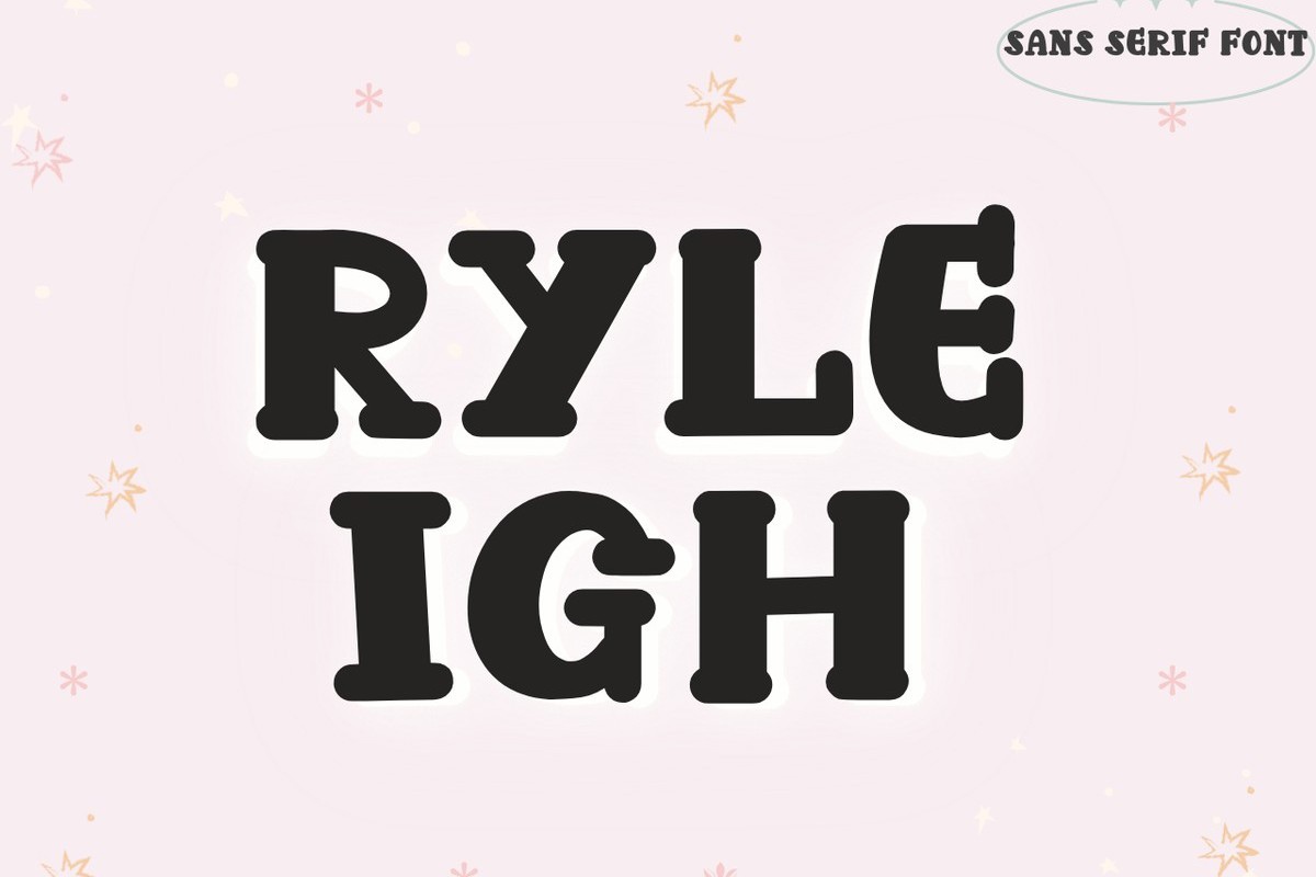 Beispiel einer Ryleigh-Schriftart