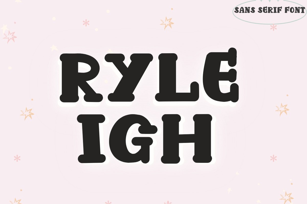 Beispiel einer Ryleigh Regular-Schriftart