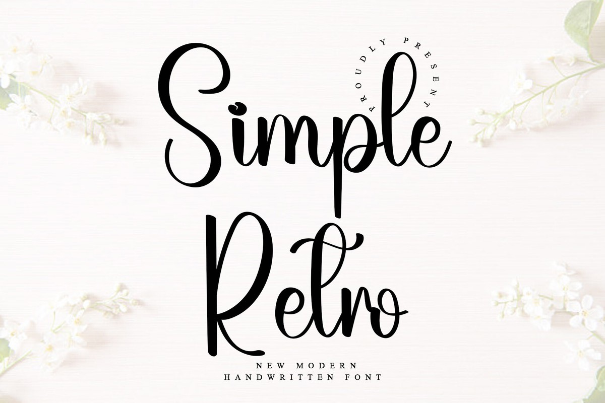 Beispiel einer Simple Retro Regular-Schriftart