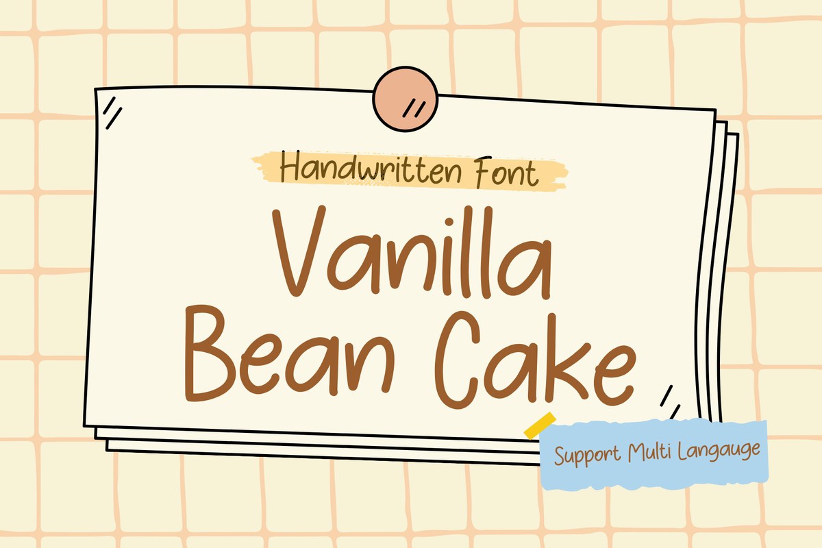 Beispiel einer Vanilla Bean Cake-Schriftart