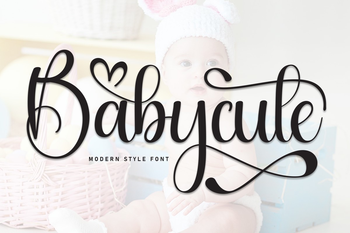 Beispiel einer Babycute-Schriftart