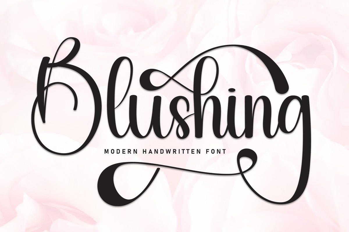 Beispiel einer Blushing Regular-Schriftart