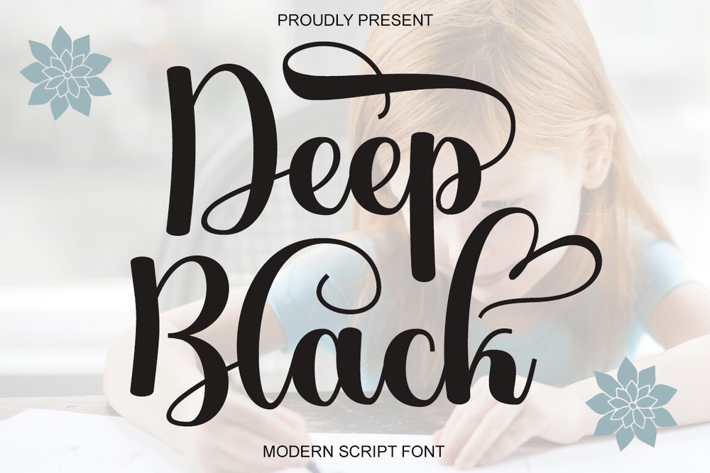 Beispiel einer Deep Black Regular-Schriftart