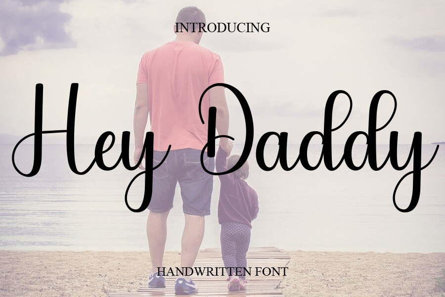 Beispiel einer Hey Daddy-Schriftart