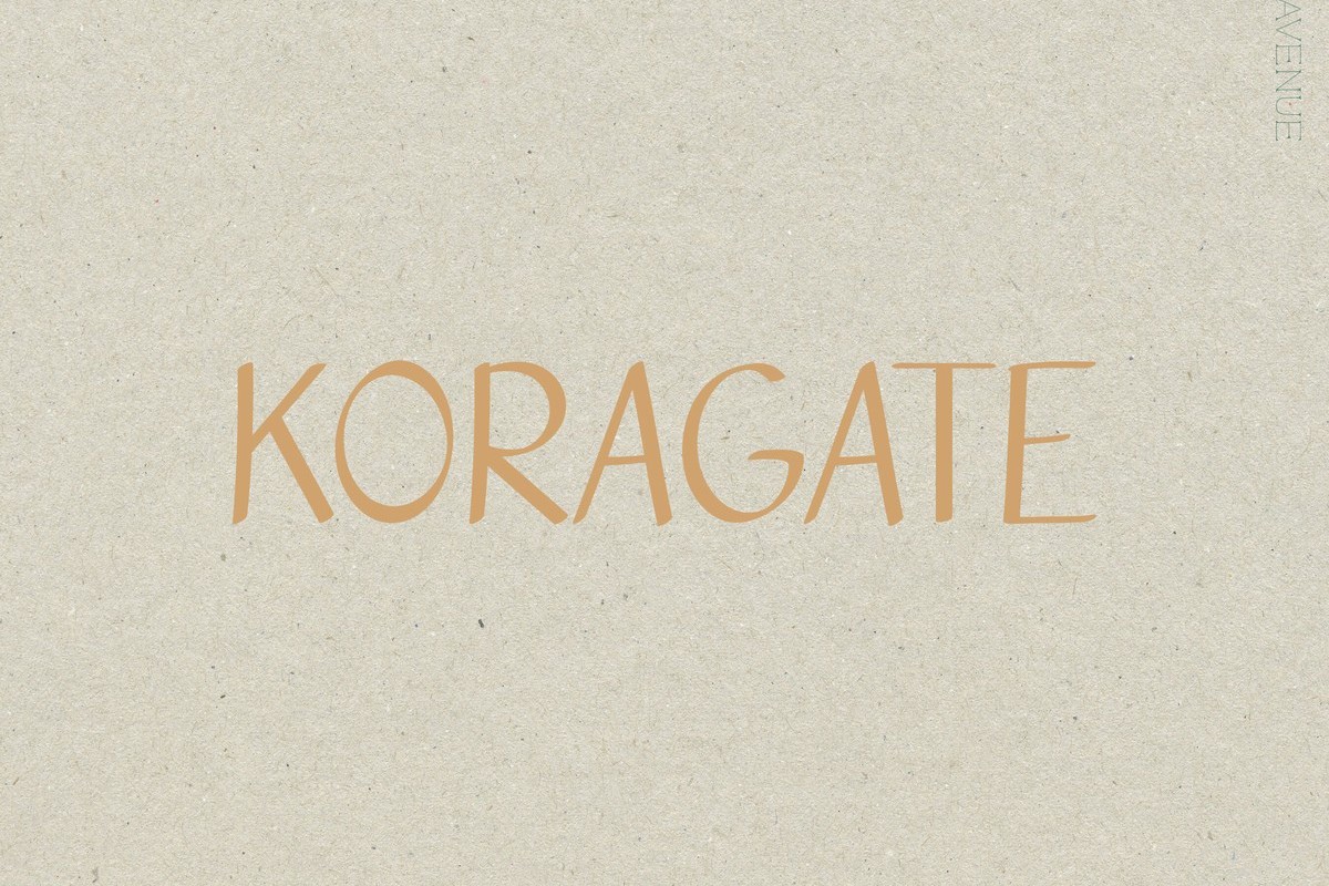 Beispiel einer Koragate-Schriftart