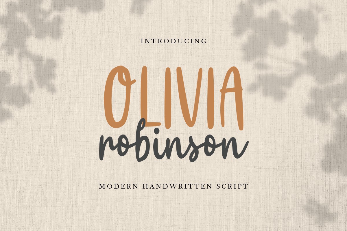Beispiel einer Olivia Robinson-Schriftart