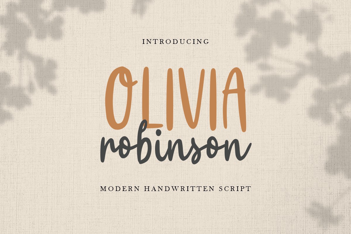 Beispiel einer Olivia Robinson Regular-Schriftart