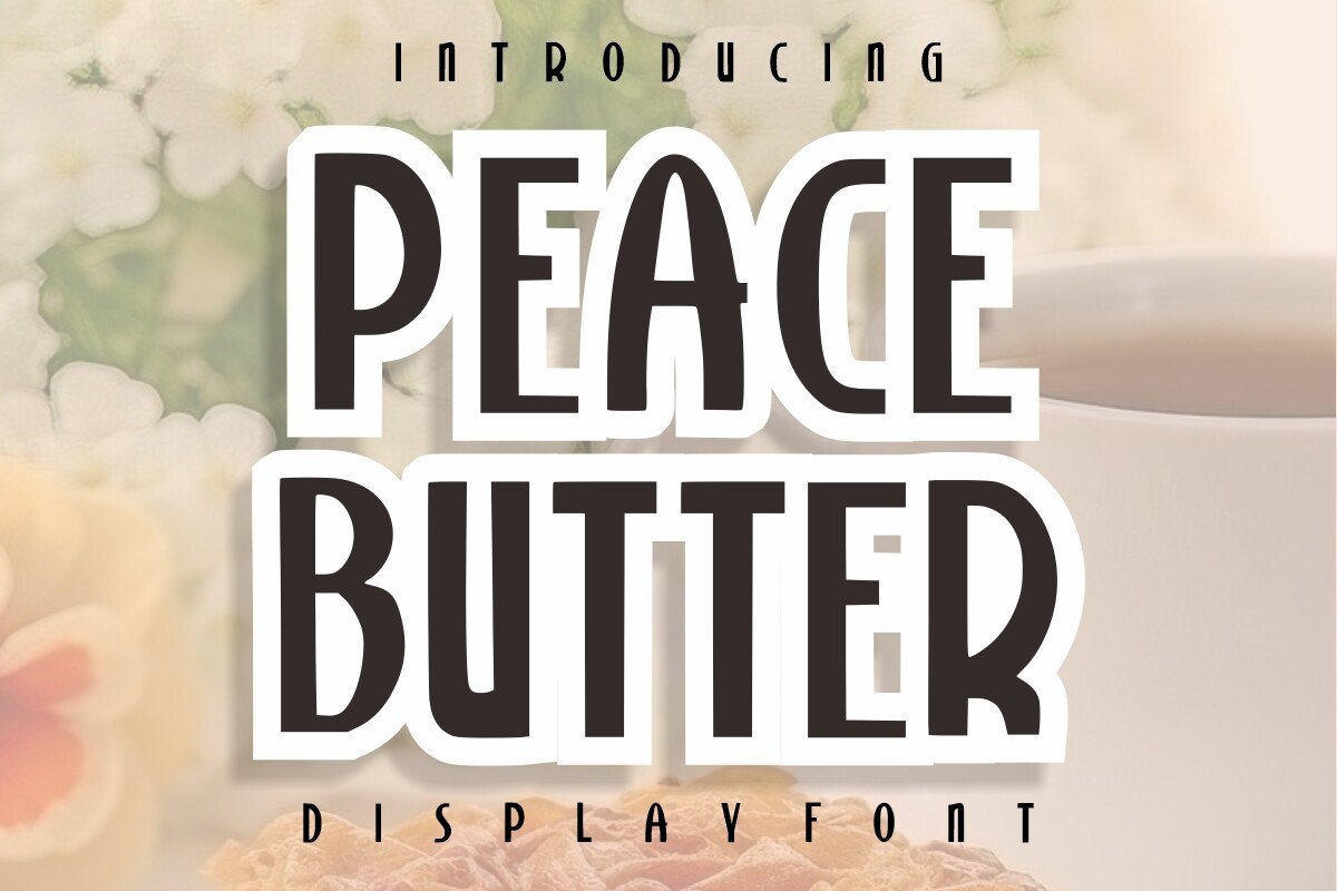 Beispiel einer Peace Butter-Schriftart