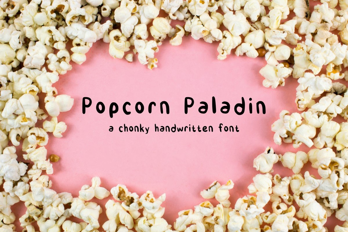 Beispiel einer Popcorn Paladin-Schriftart