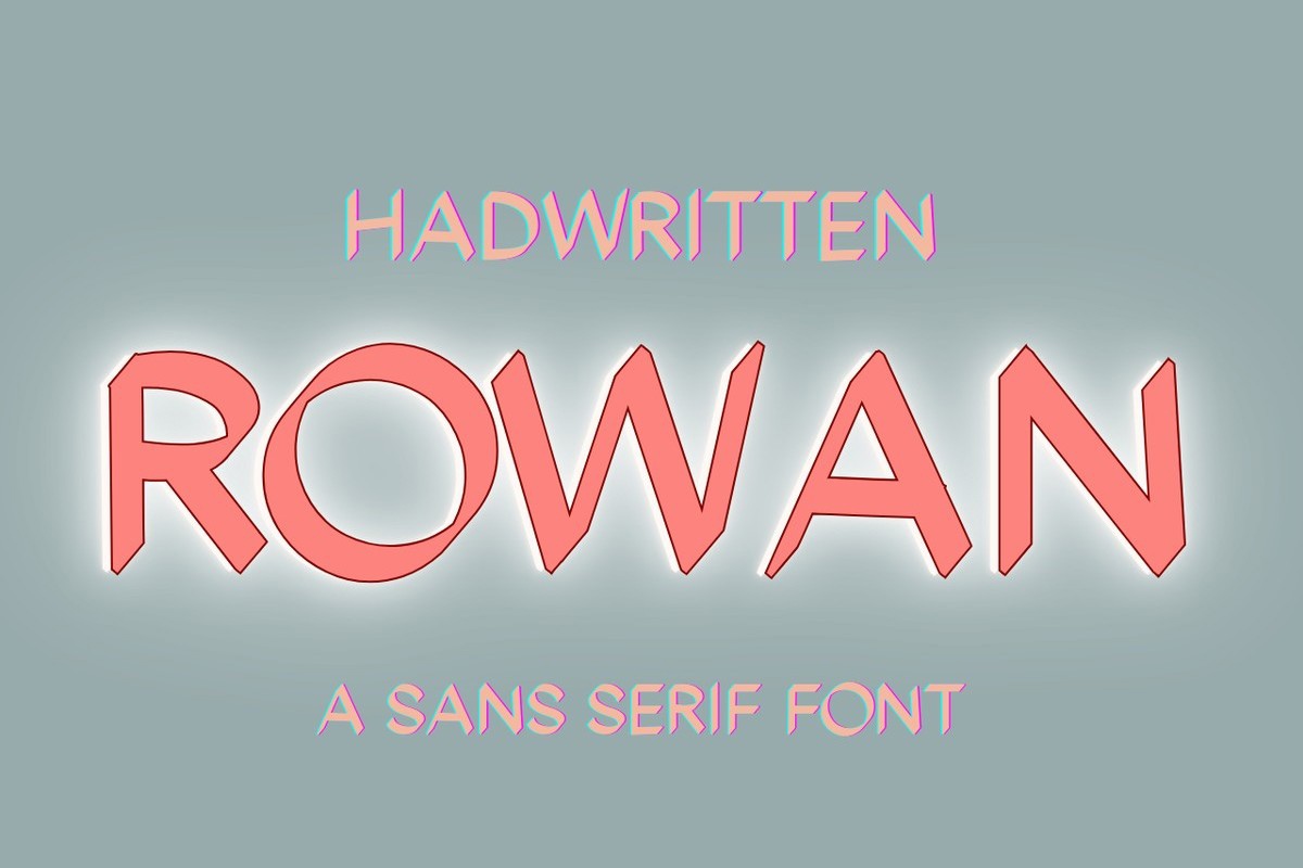 Beispiel einer Rowan-Schriftart