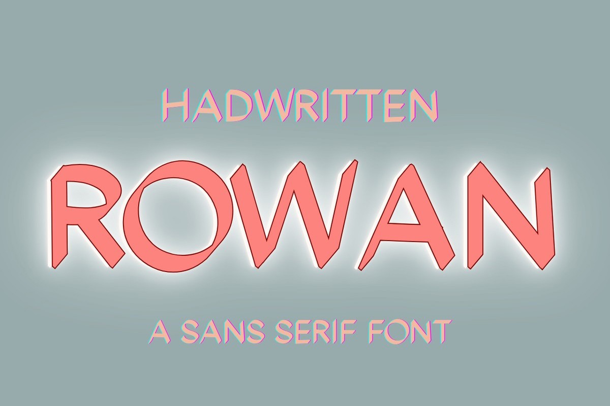 Beispiel einer Rowan Regular-Schriftart