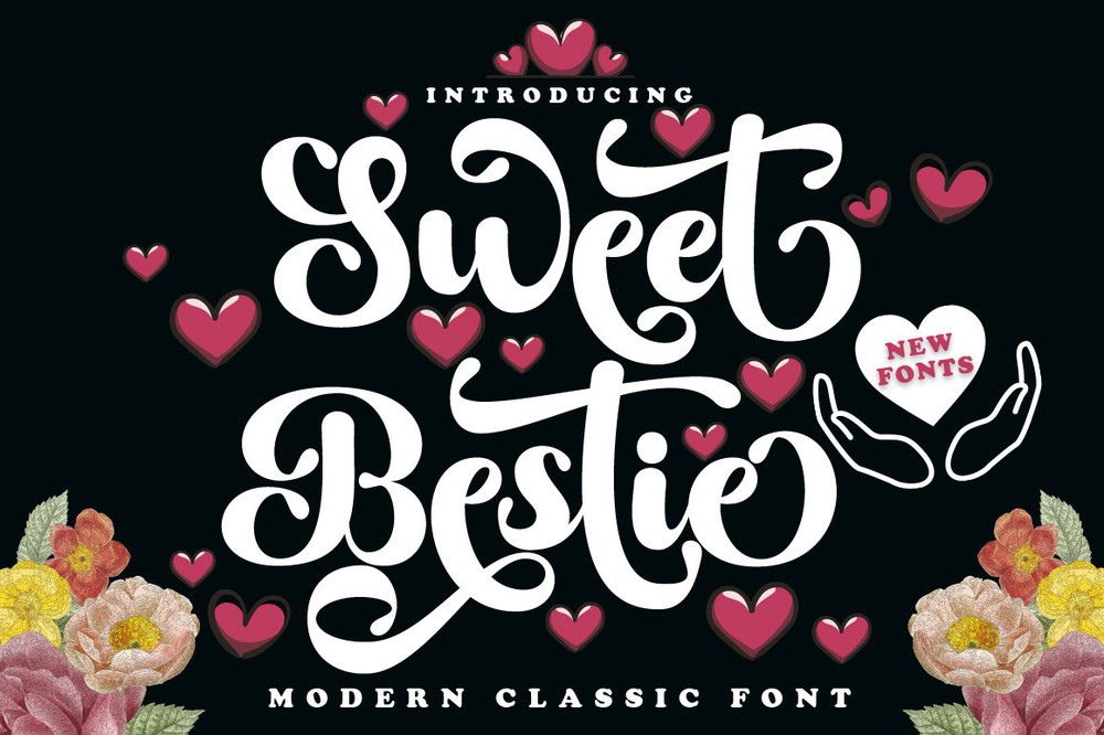 Beispiel einer Sweet Bestie Script-Schriftart