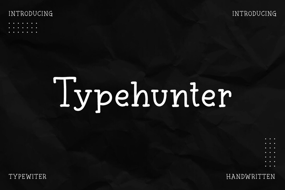 Beispiel einer Typehunter Regular-Schriftart