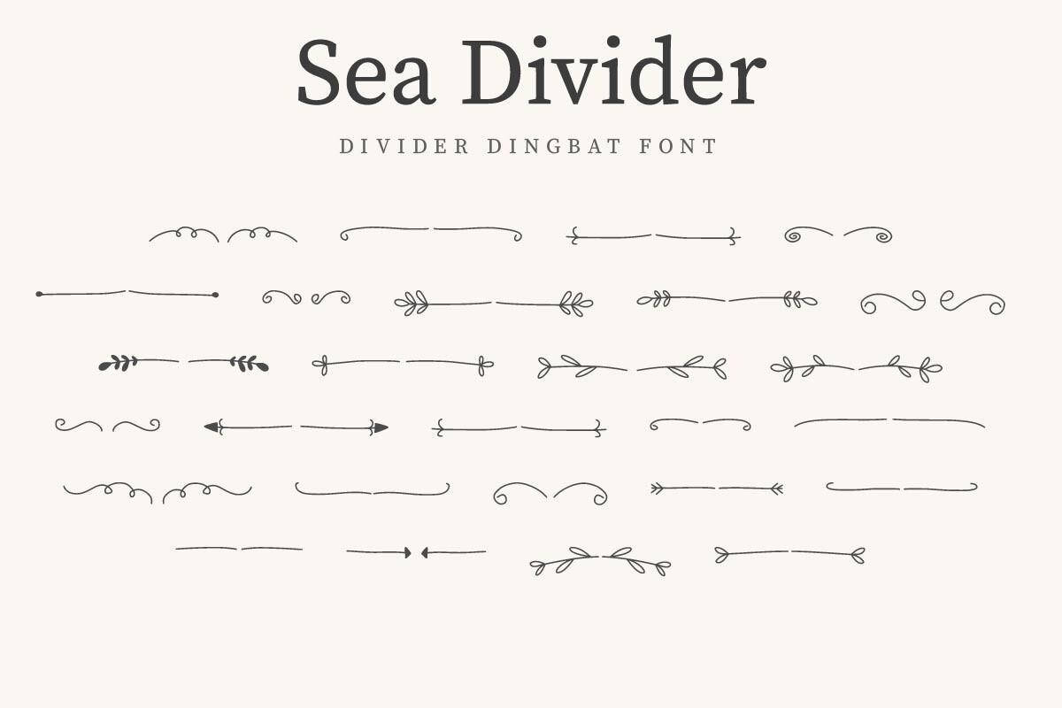 Beispiel einer Sea Divider-Schriftart