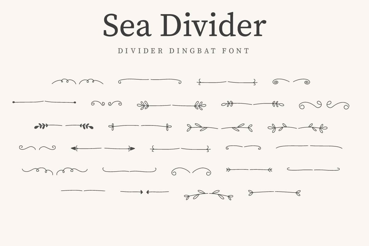 Beispiel einer Sea Divider Regular-Schriftart