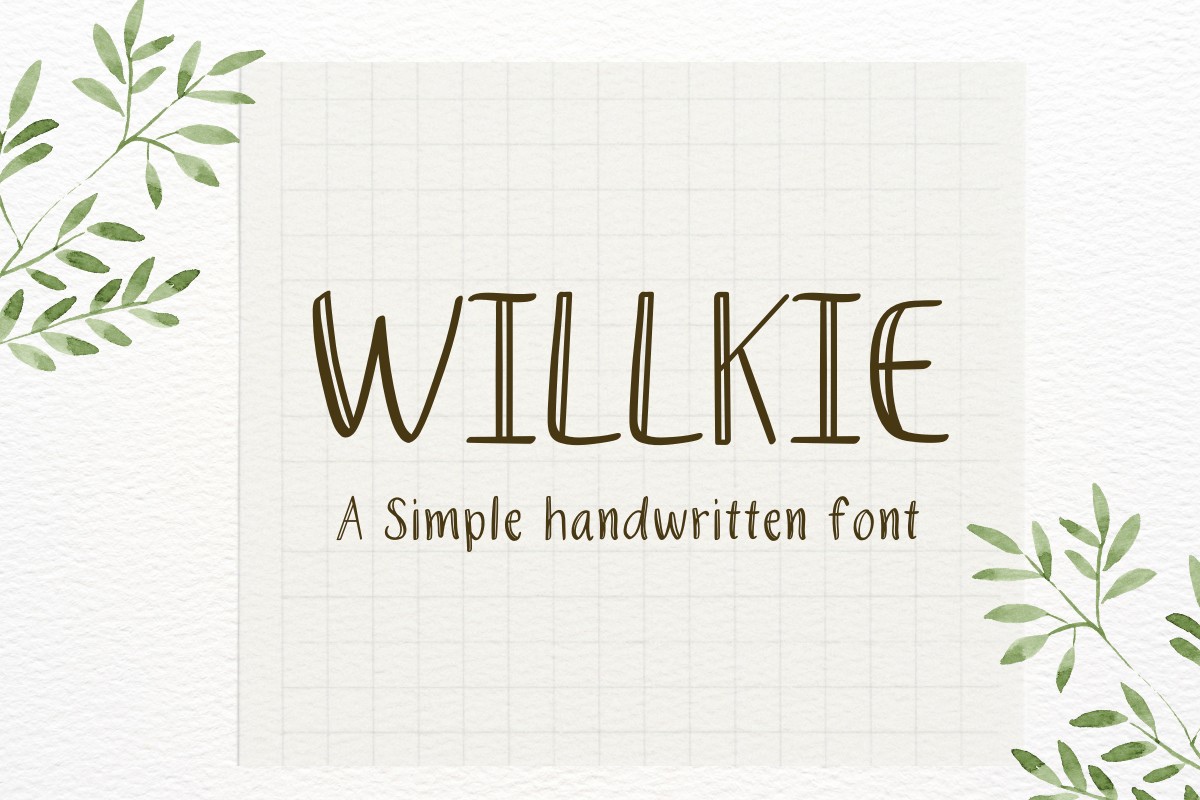 Beispiel einer Willkie-Schriftart