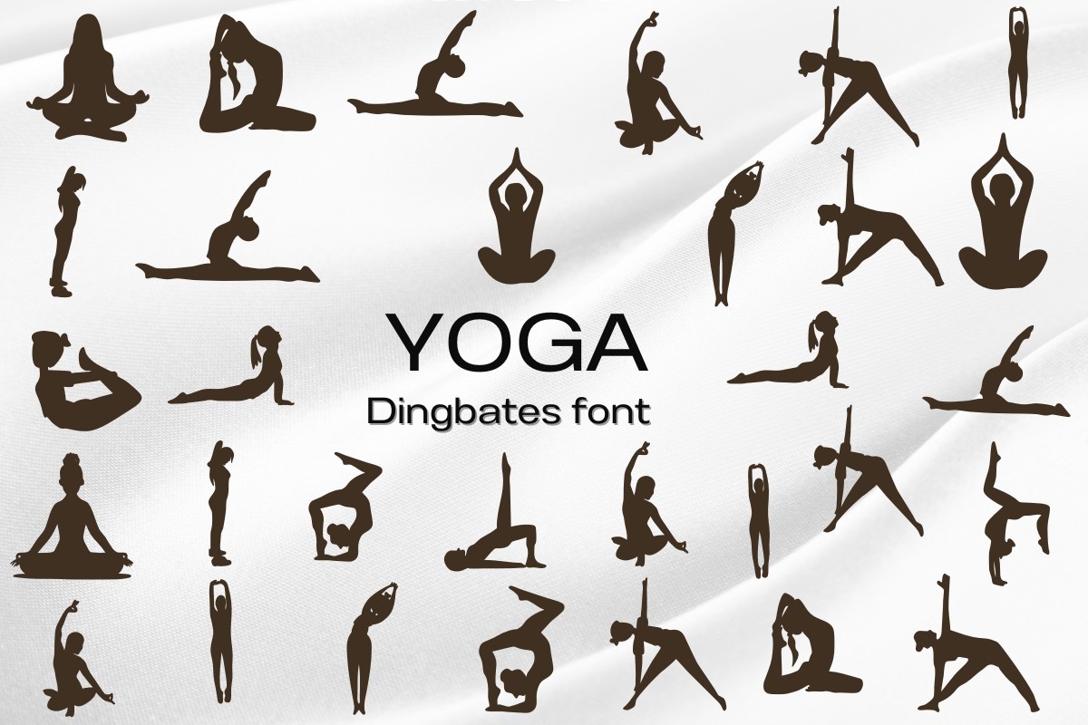 Beispiel einer Yoga-Schriftart