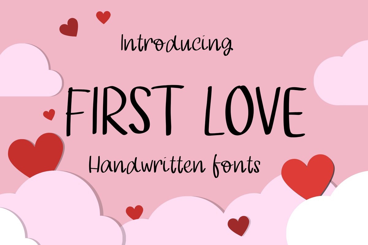 Beispiel einer First Love-Schriftart