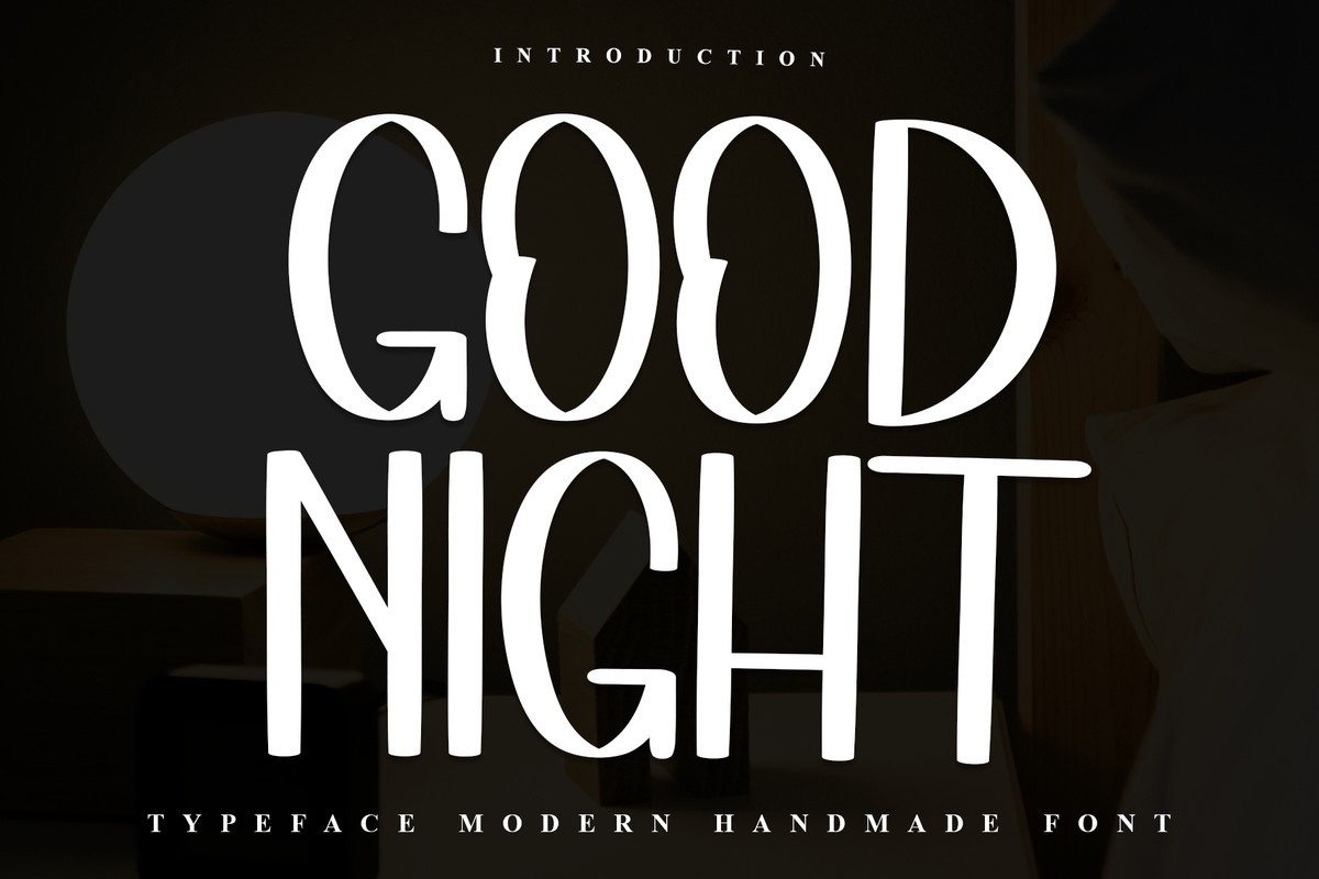 Beispiel einer Good Night Regular-Schriftart