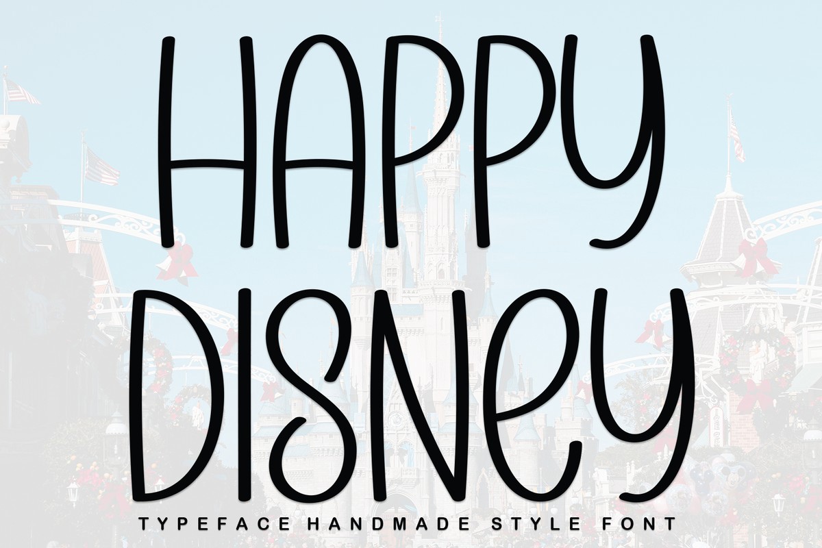 Beispiel einer Happy Disney Regular-Schriftart