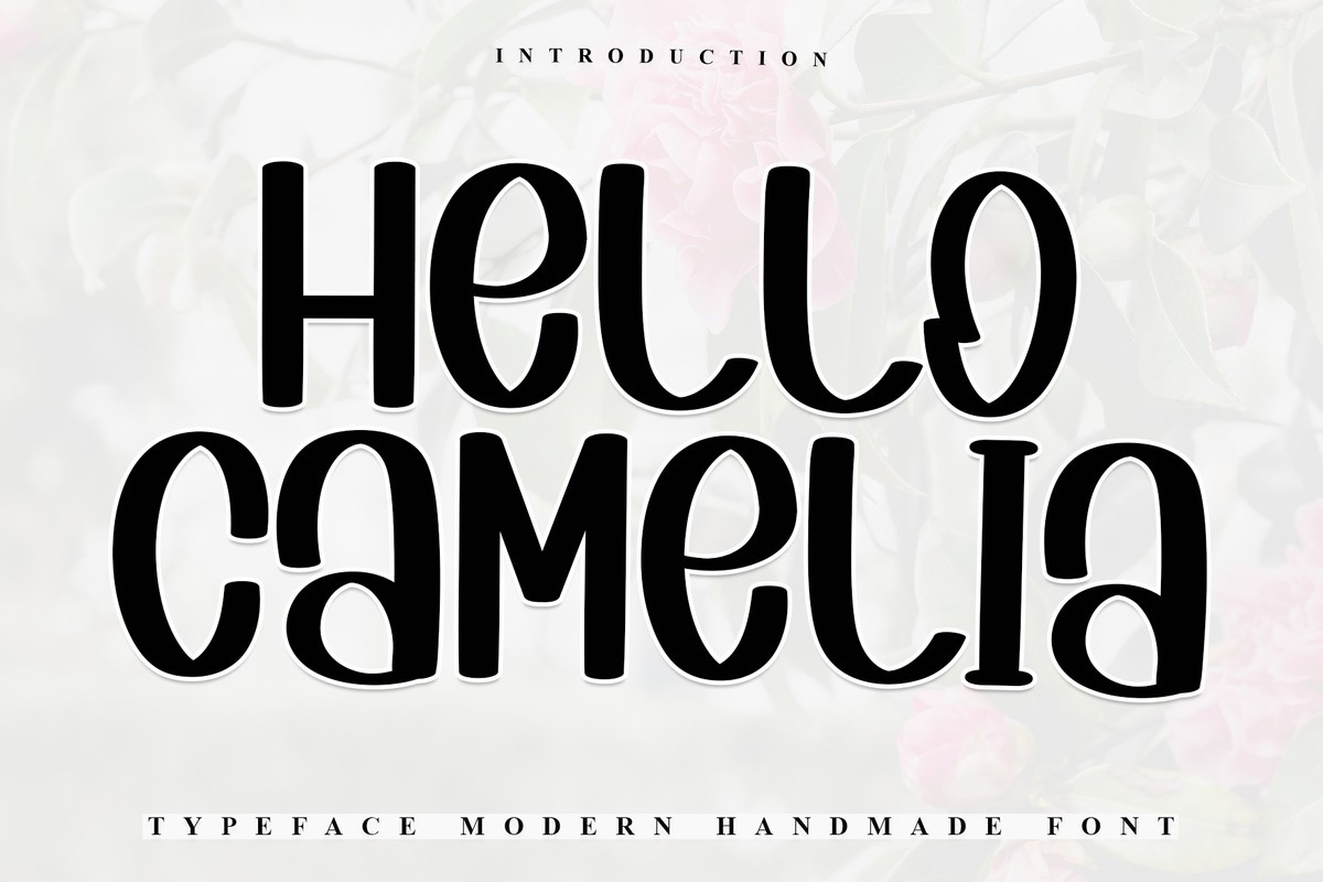 Beispiel einer Hello Camelia Regular-Schriftart