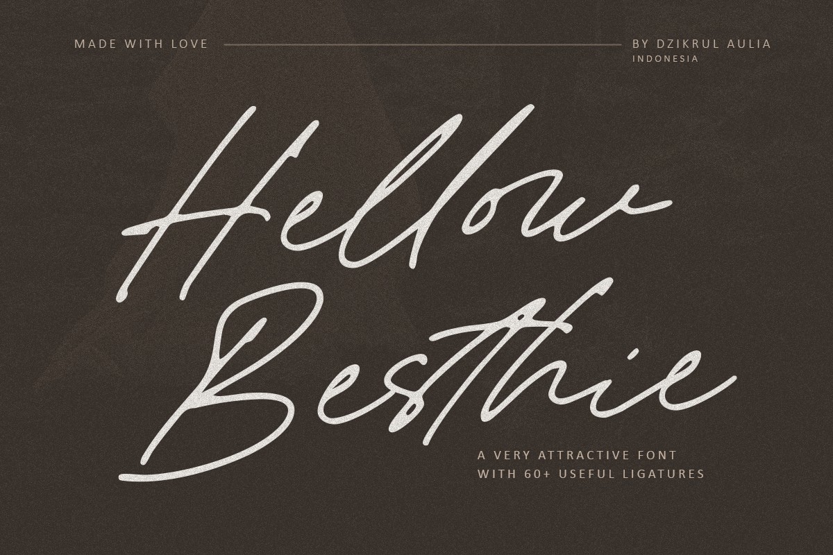 Beispiel einer Hellow Besthie-Schriftart