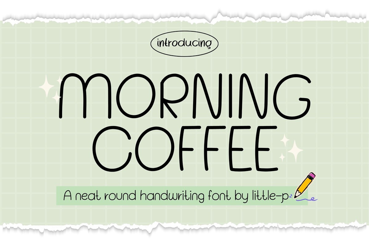 Beispiel einer Morning Coffee-Schriftart