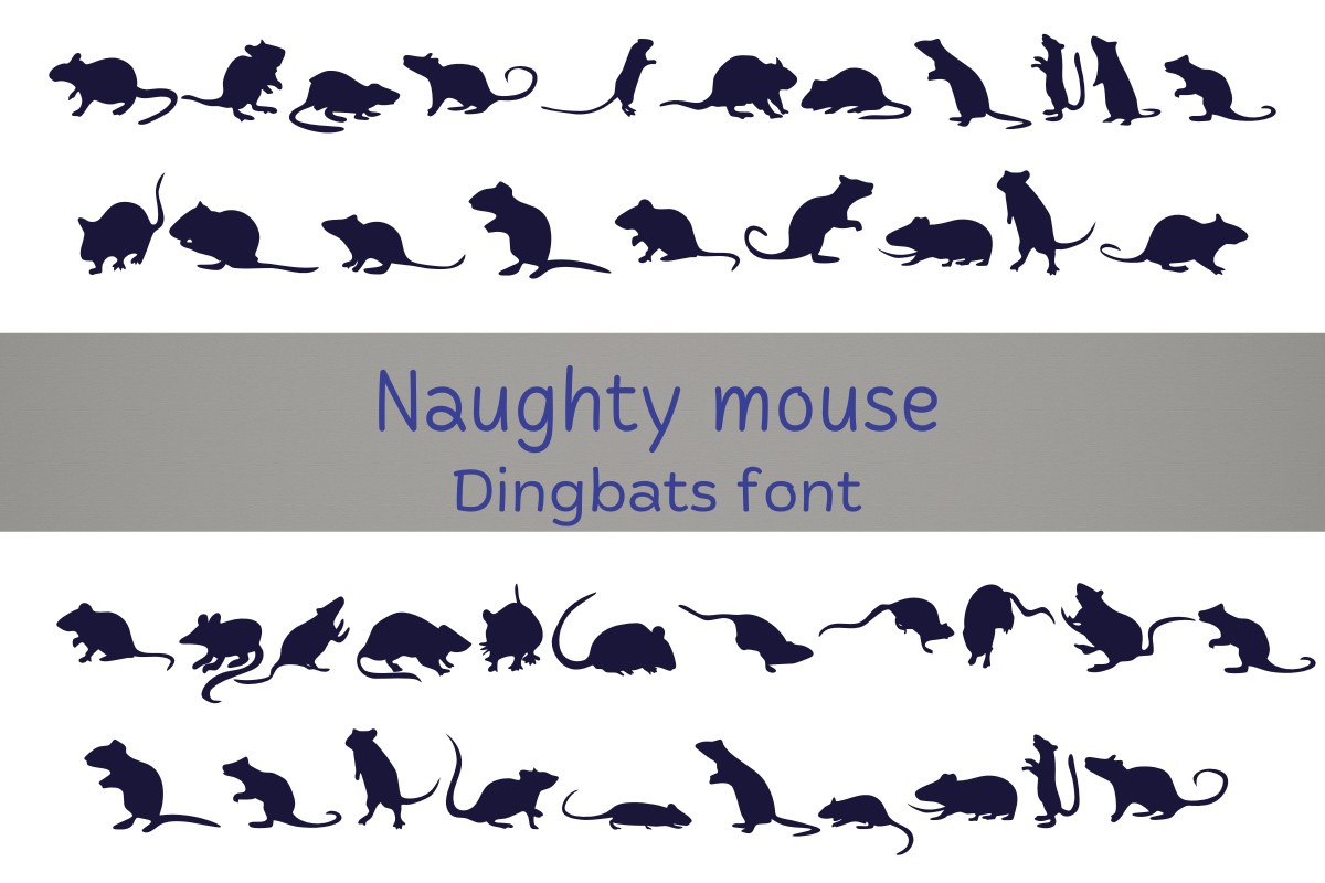 Beispiel einer Naughty Mouse Regular-Schriftart